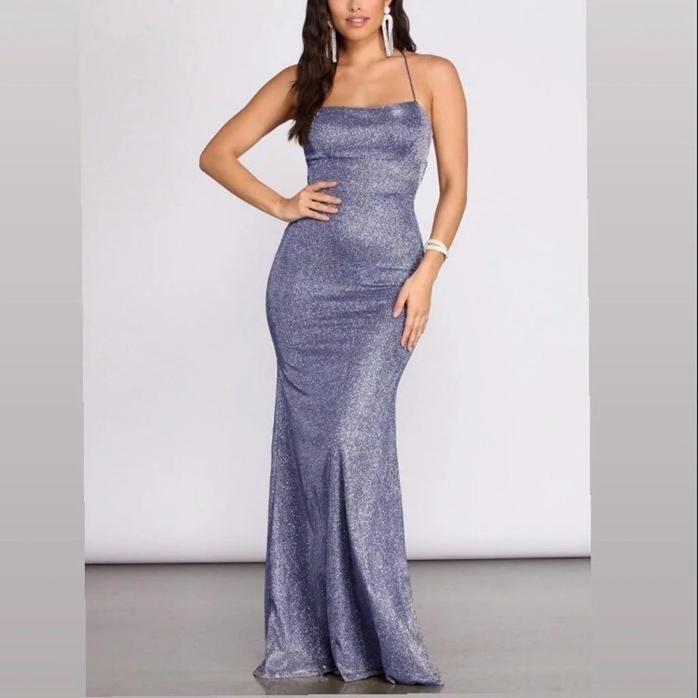 Mikerra Lace Up Charming Back Mermaid Dress
